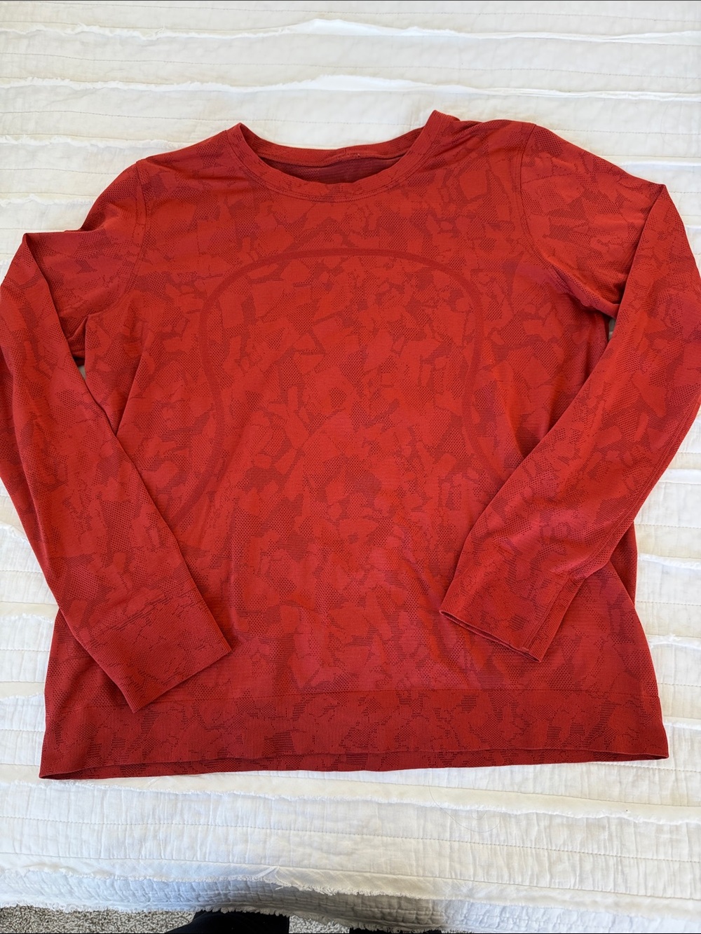 lululemon athletica Red Crewneck Long-Sleeve Swiftly